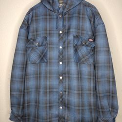 DICKIES HOODED BUTTON UP JAKET 2XL