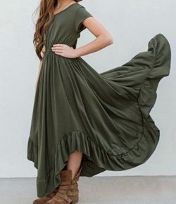 Joyfolie Braelyn Dress in Olive Size 10