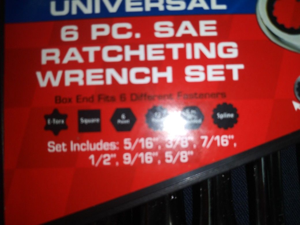 Duralasts Universal 6 Piece Standard Ratchet Wrench Set