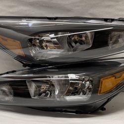 LA Zona Auto Parts 2015 to 2018 Ford Focus Headlighta Amber Chrome Luces Micas Claveras Cromadas