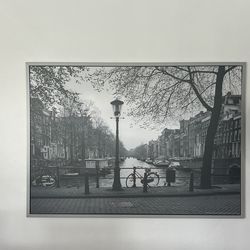IKEA VILSHULT Wall Art- Amsterdam with Red Bicycle