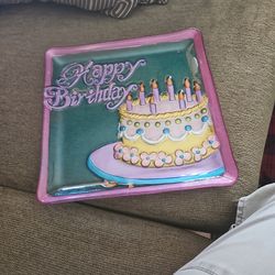 Festive colorful Happy Birthday platter