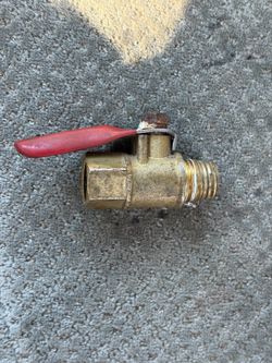 Brass Ball Valve with Red Handle