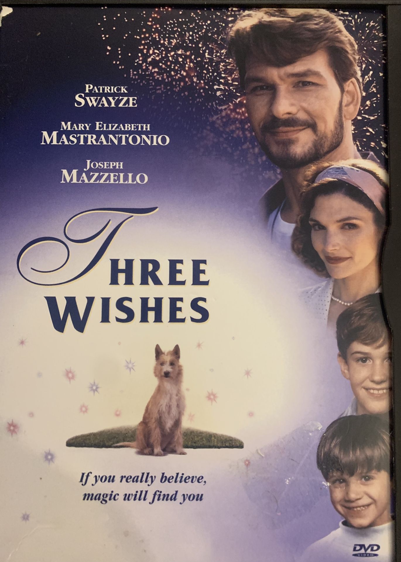 THREE WISHES (DVD-1995) Patrick Swayze!