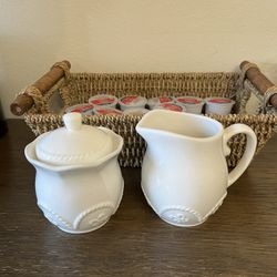Tazones Dispensadores De Azúcar Y Crema