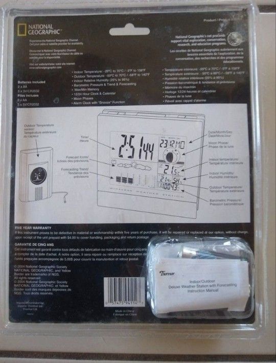 ThermoPro TP67A Rechargeable Indoor Outdoor Thermometer Wireless Weather  Station Digital for Sale in Whittier, CA - OfferUp