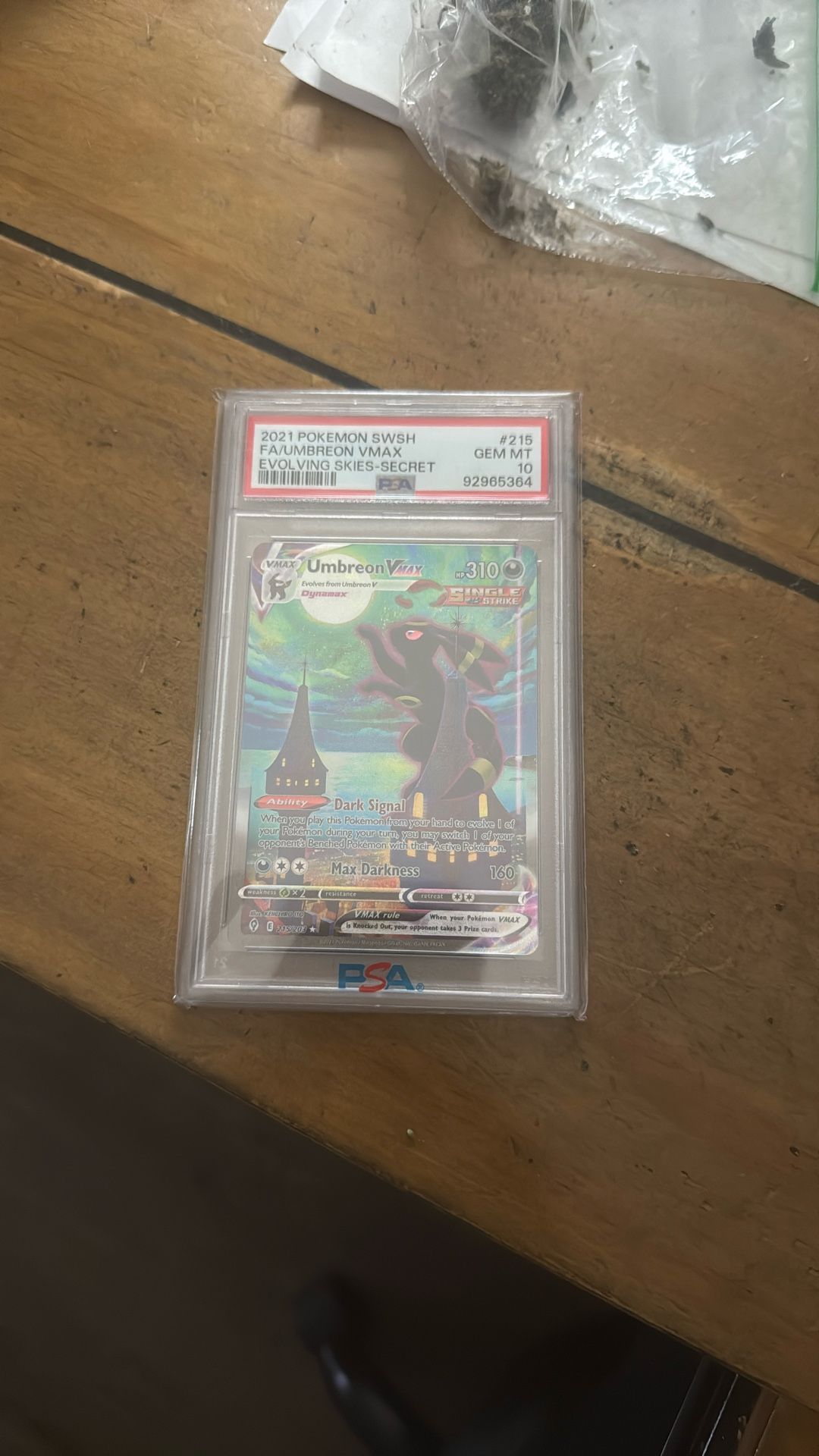 Umbreon Vmax #215 PSA 10
