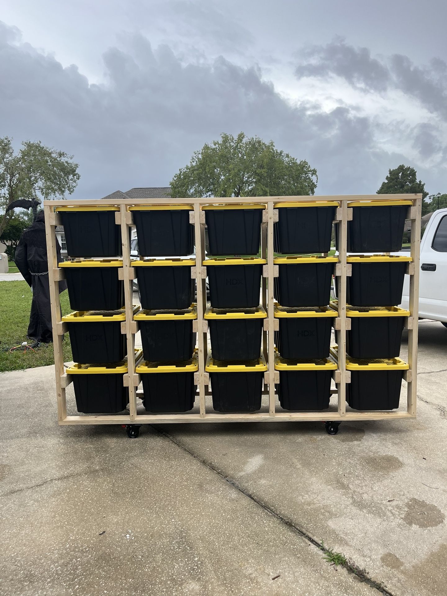 Custom Storage Rack with HDX Totes – Heavy Duty & Mobile!
