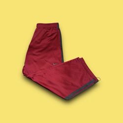 Vintage Nike sportswear therma-fit wide leg track pants maroon & Grey men’s 2XL 