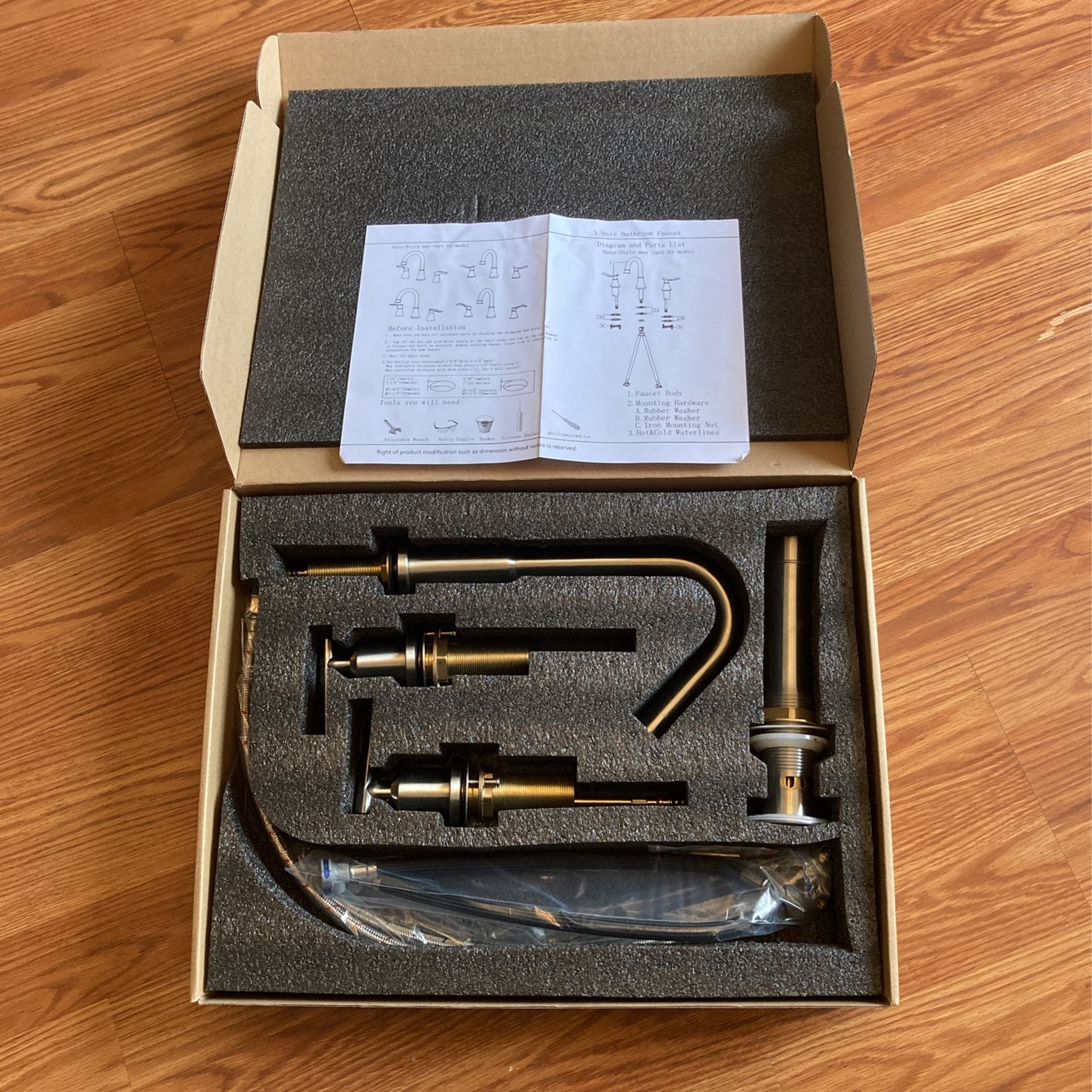 Faucet Set 3 Hole - $30
