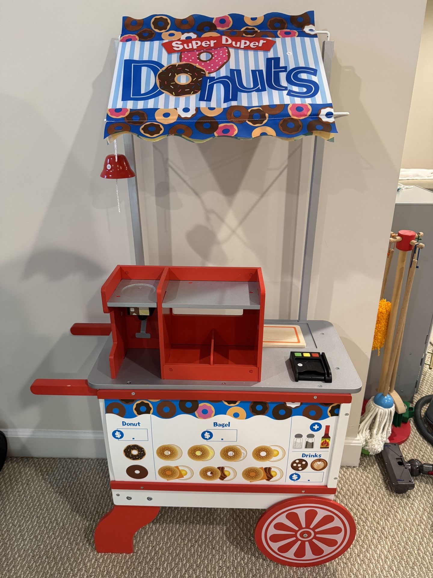 Melissa & Doug Super Duper Donut & Taco Rolling Wooden Food Cart