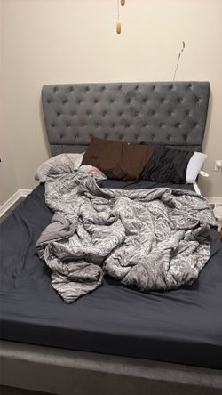Queen size bed frame, and mattress