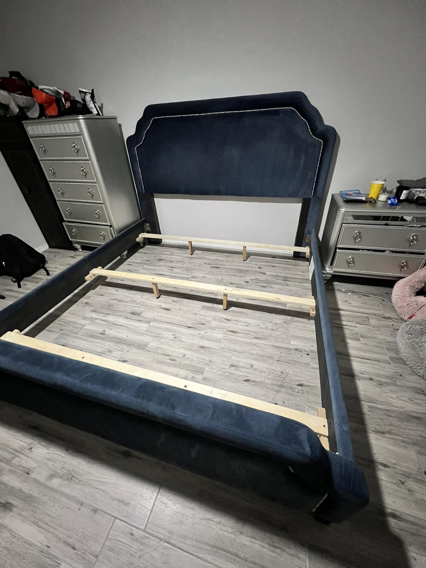 King Size Velvet Bed Frame