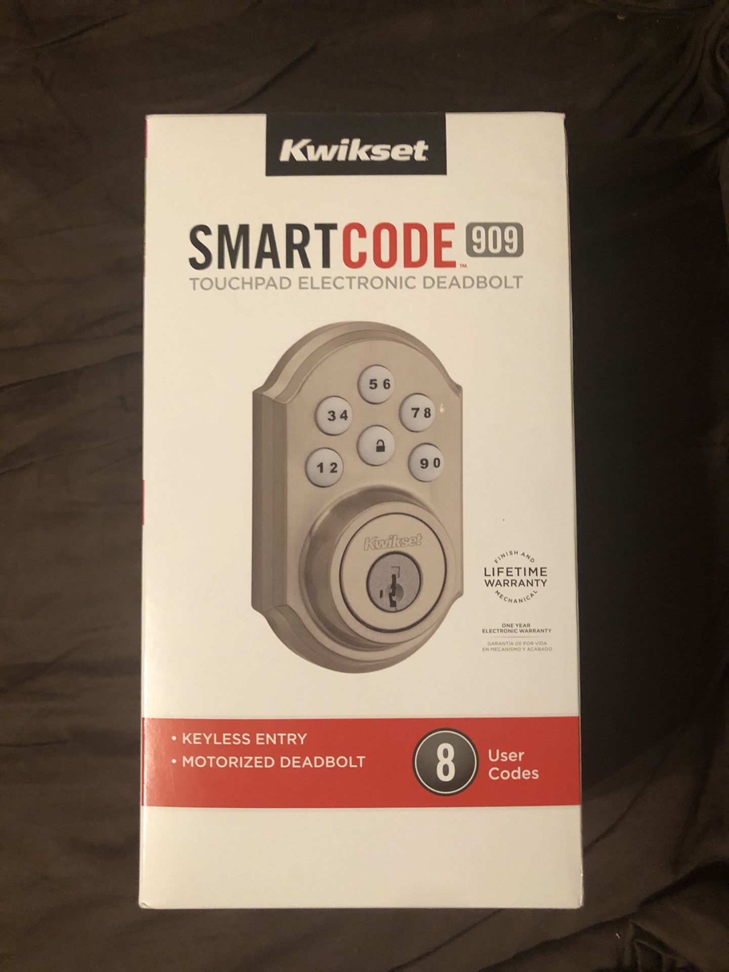 NIB Kwikset Keyless Touchpad Motorized Deadbolt