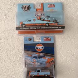 M2 Machines Gulf Trucks Lot Of 2