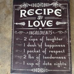 Recipe love Sign