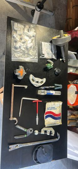 Mixed Plumbing Tools and Hardware Lot