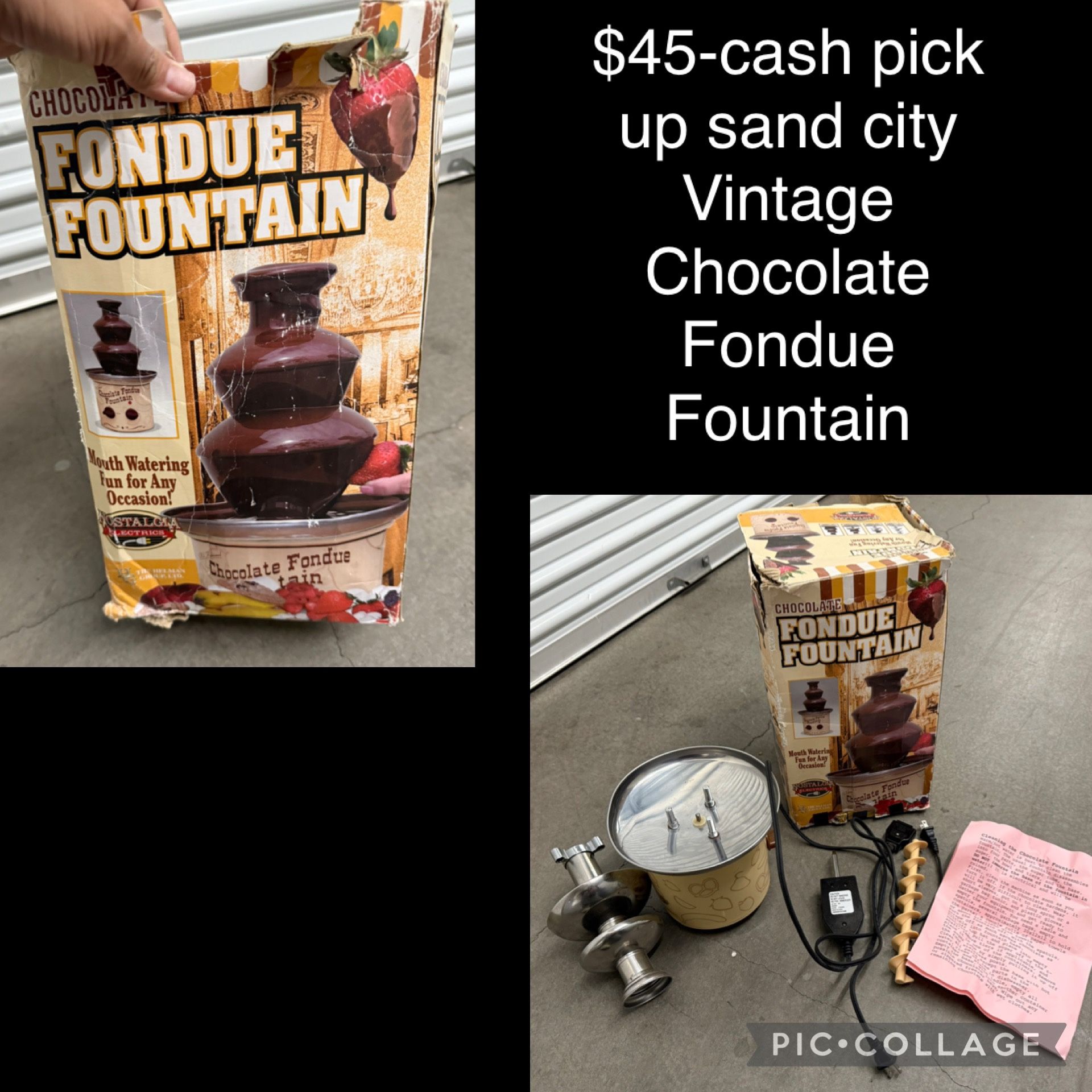 $45 Vintage Chocolate Fondue Fountain