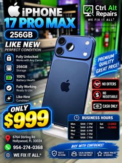 🔥📱 iPHONE 17 PRO MAX 256GB – $999 FIRM! 🔥