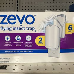 Zevo Flying Insect Trap Starter Kit, 2 Devices + 6 Refills for Sale in  Upland, CA - OfferUp