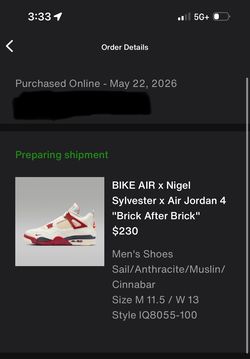 Bike AIR x Nigel Sylvester x Air Jordan 4 “Brick After Brick”