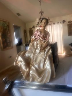 Decorative Lady Doll in Satin Gown
