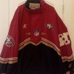 VINTAGE Athletic Pro Line 49ers Zip up Hooded Jacket FS/T