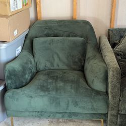 Green Velvet Chair $120