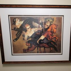 Juarez Machado Carousel Scene 17/275 Ltd Edition Lithograph 33.5x27 Brazilian