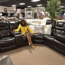 Power Reclining Sectional In Stock For Immediate Delivery 