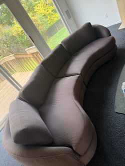 Brown sectional