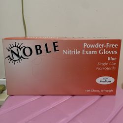 NOBLE Powder-Free Nitrile Exam Gloves Blue. 