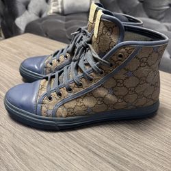 GUCCI CANVAS HIGH TOP SNEAKERS MAN