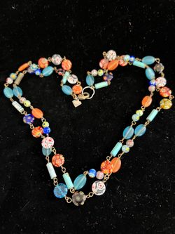 Cookie Lee glass beads necklace
