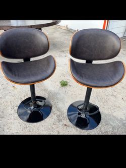 Set of 2 Adjustable Bar Stools