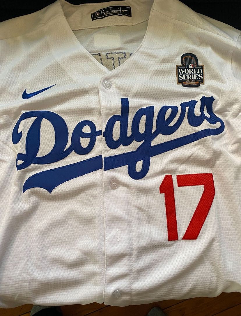 White Los Angeles Dodgers Ohtani Jersey  Stitch World Series Fernando Patch
