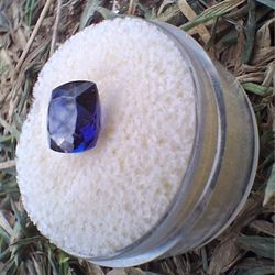2 1/2 Carat Cushion Cut Deep Royal Blue Sapphire From Australia 