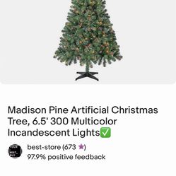 Christmas Tree 6.5 Ft With Lights