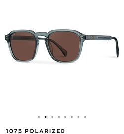 WMP Wear Me Pro Francis Polarized Sunglasses Crystal Stone Blue/Brown Lens