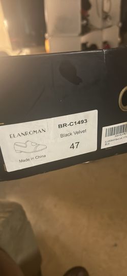 Elanroman Black Velvet Loafers Size 12 men
