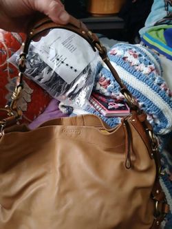 Coach Tan Leather Hobo Shoulder Bag