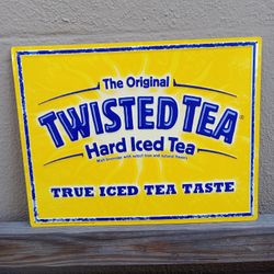 Twisted Tea Hard Iced Tea Metal Sign Breweriana Man Cave Game Room