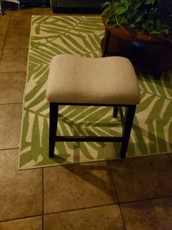 Tan Fabric Stool 