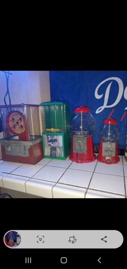 Vintage Gumball and Candy Vending Machines Set of 4