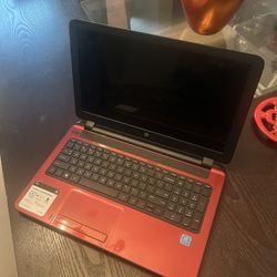 Red HP 15 Laptop 15.6" (500GB HDD, 4GB RAM) Windows 10