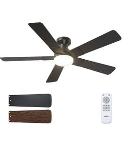 Brand new in box ceiling fan 52’ with dimmable light and remote