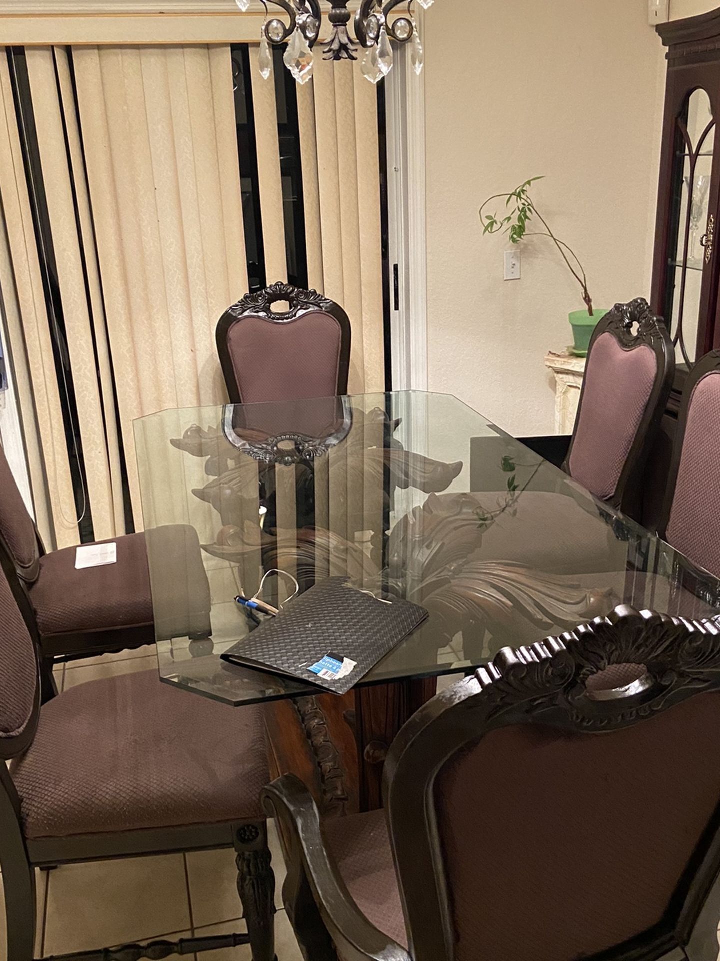 Dining Room Table 6 Chairs And China Cabinet Not Pictured