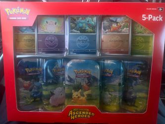 Pokémon TCG Mega Evolution Ascended Heroes 5-Pack Mini Tins