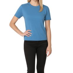 Graff Women’s Blue Soft Knit Cotton Blend Short Sleeve Top – Size M