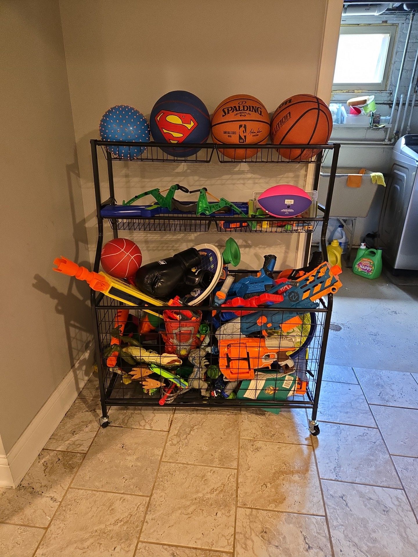 Metal storage cart